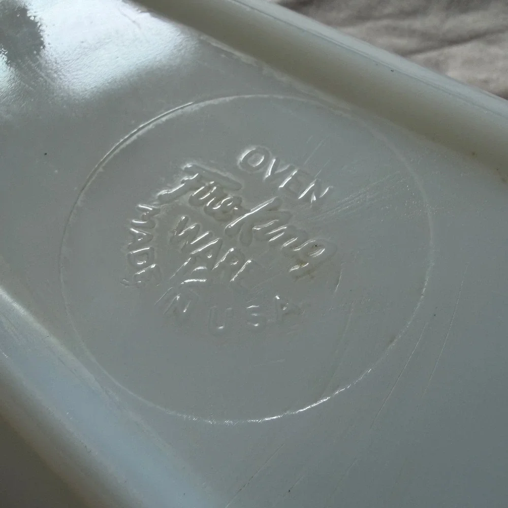 Vintage Fire-King Peach Blossom Milk Glass Refrigerator Dish with Clear Lid!